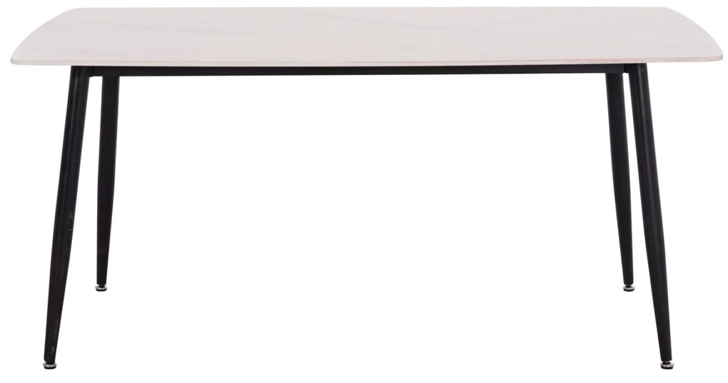 Τραπέζι RAVEN ΙΙ Κεραμικό TOP με Όψη Λευκό Μάρμαρο 160x80x74Υεκ. 160x80x74 εκ.