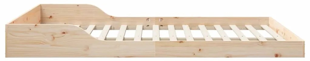 vidaXL Σκελετός Κρεβατιού Καφέ 140 x 210 cm Στερεά ξυλεία πεύκου