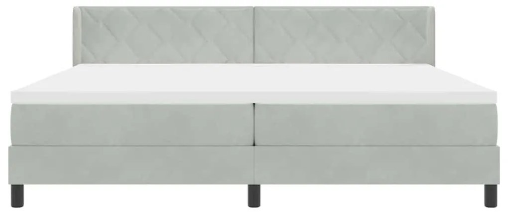 vidaXL Κρεβάτι με Ελατήρια και Στρώμα Μαύρο 100x200 εκ. Βελούδο