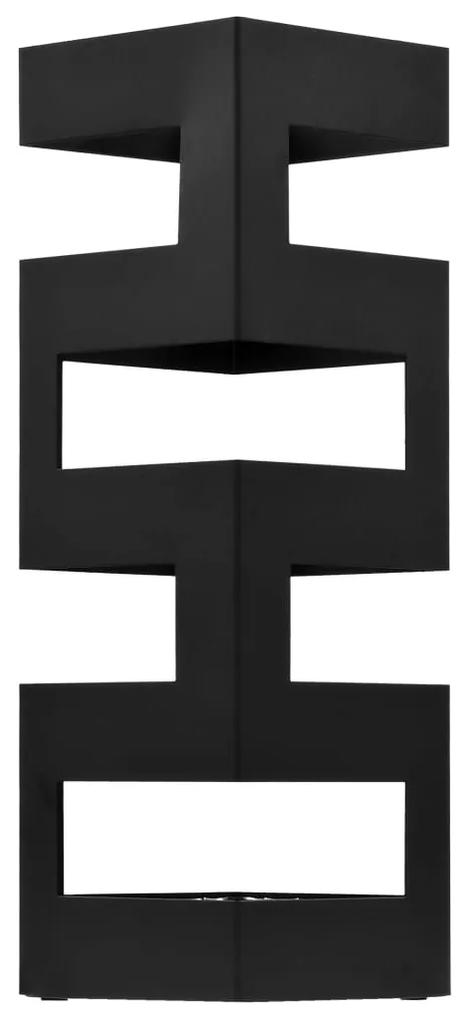 vidaXL Ομπρελοθήκη με Σχέδιο Tetris Μαύρη Ατσάλινη