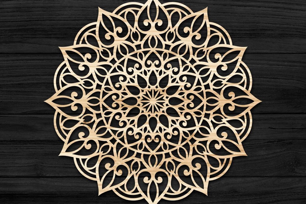 Intra απο ξύλο plywood 3mm-4mm πάχος 3D Mandala για Cricut Δίασταση 30x30 cm INTRAFABR-74272016
