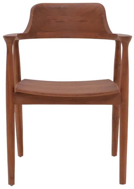 Καρέκλα - Πολυθρόνα Jambene teak ξύλο σε καρυδί απόχρωση 57x54x79 εκ. 57x54x79 εκ.