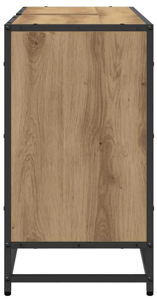 vidaXL Ντουλάπι Μπάνιου με αποθήκευση Artisan Oak 90 x 33 x 60 εκ.