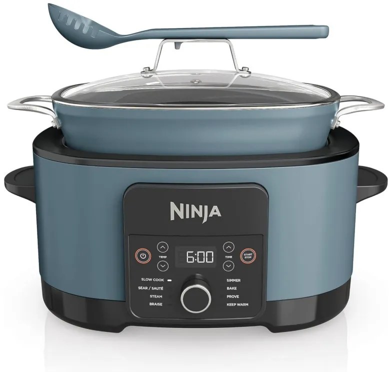 Ninja Foodi PossibleCooker 8in1 MC1001EU, 1200W, 8 l, 8 προγράμματα, Κεραμική επίστρωση, Χρονοδιακόπτης, Τριπλή θερμότητα σύντηξης, Μπλε/Μαύρο