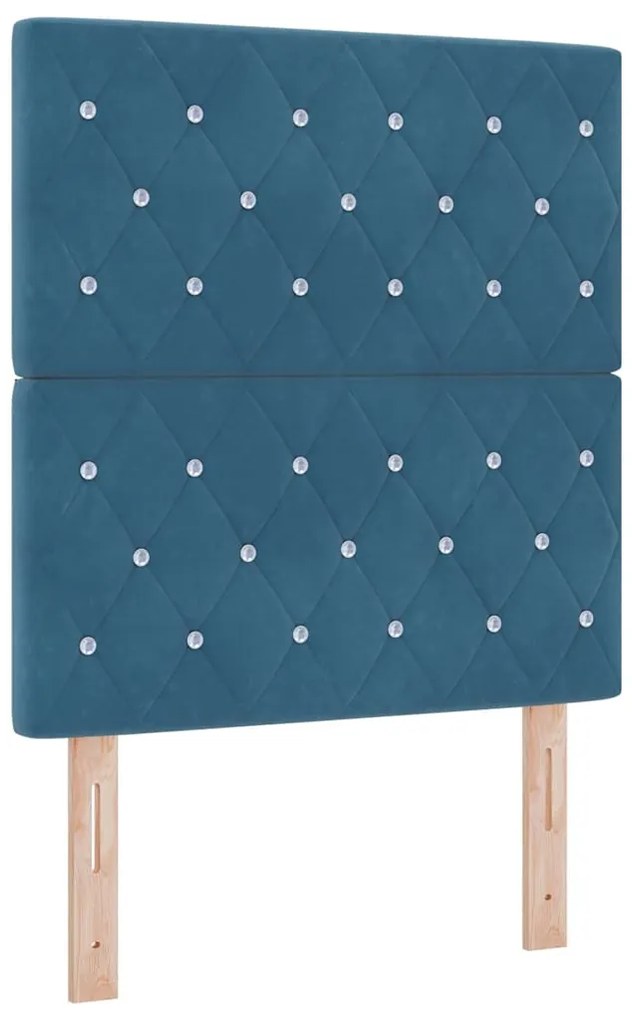 vidaXL Κεφαλάρι με κεφαλάρι Σκούρο Μπλε 80 cm Τεχνητό Δέρμα