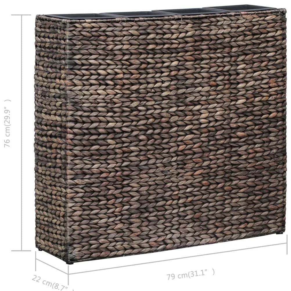 vidaXL Ζαρντινιέρες Υπερυψωμένες με 4 Γλάστρες Καφέ Υάκινθο του Νερού