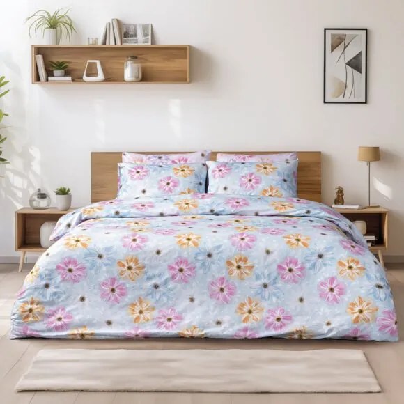 Beauty Home Σετ παπλωματοθήκη υπέρδιπλη Hawai Art 12088 220x250 Σιελ