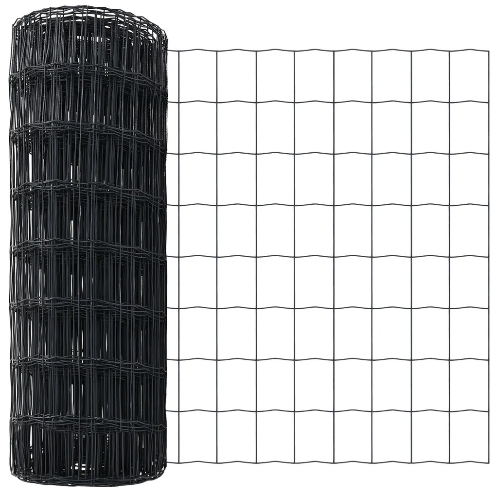 vidaXL Euro Fence Γκρι 0.4x10 μ Σίδηρος