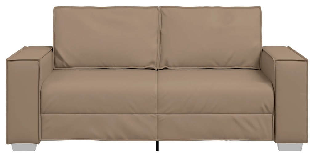 vidaXL Καναπές Loveseat Καπουτσίνο 140 εκ Συνθετικό Δέρμα