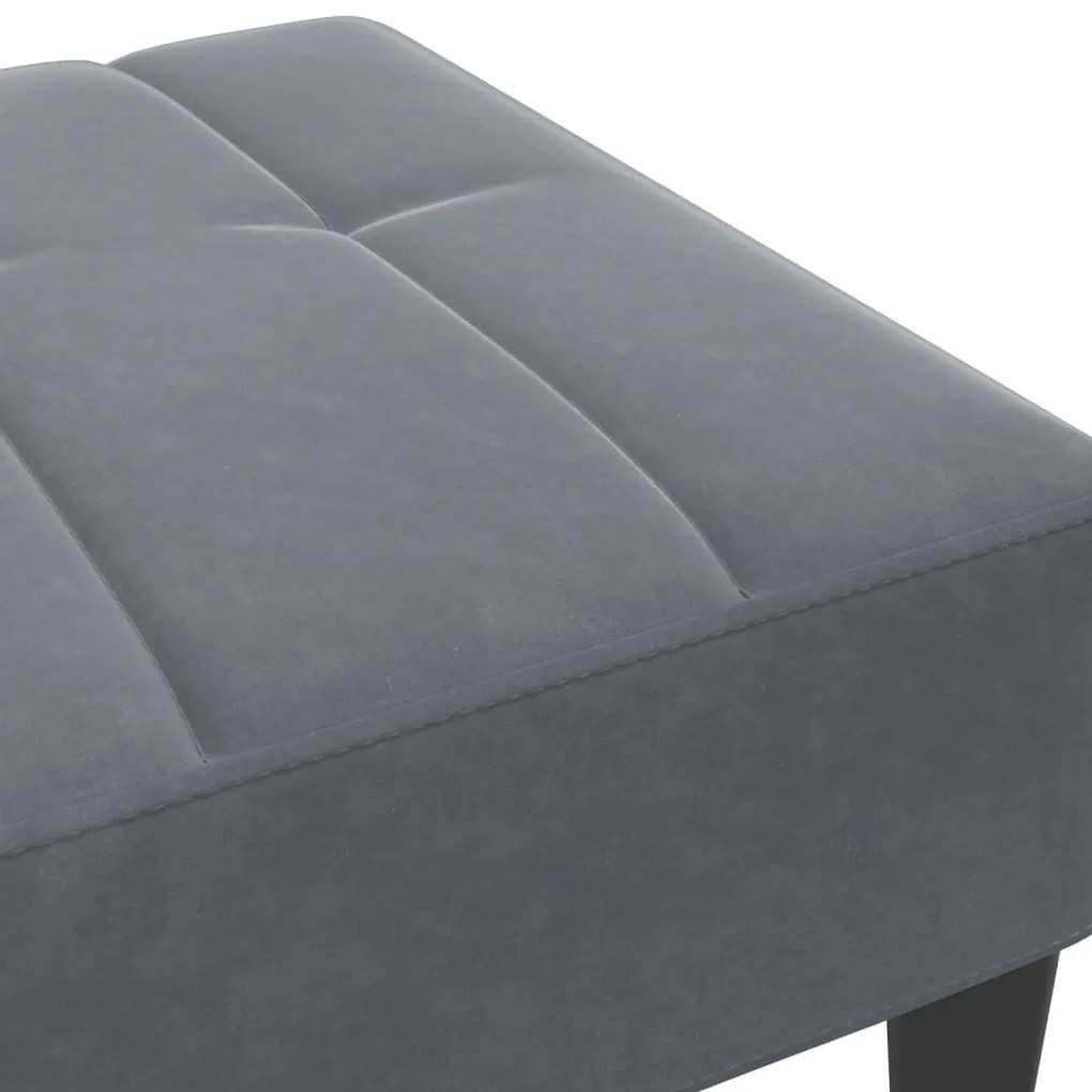 vidaXL Υποπόδιο Σκούρο Γκρι 77x55x31 εκ. Βελούδινο