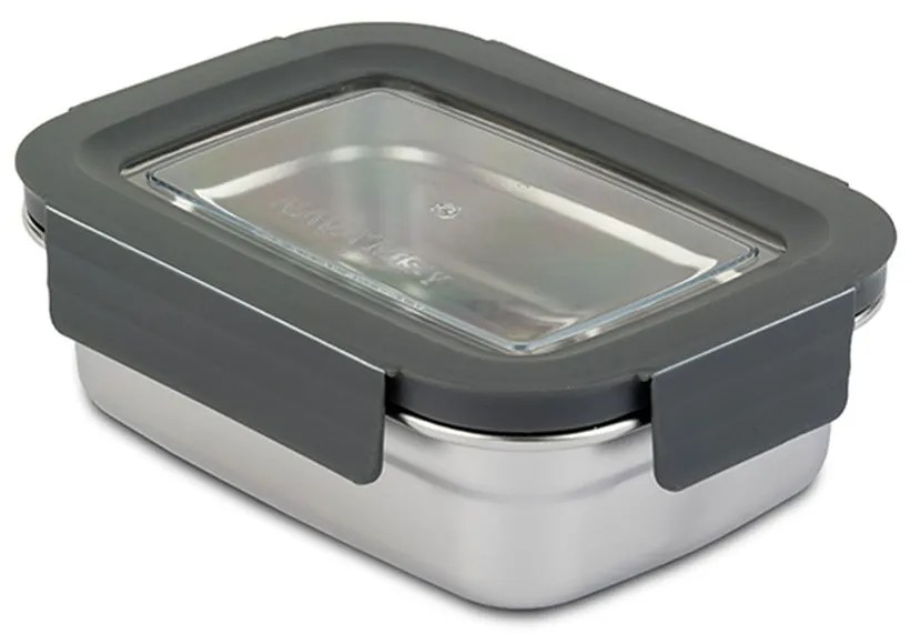 Φαγητοδοχείο Misty 10-002-101 16,7x12,3x5,3cm 600ml Inox-Grey Nava Ανοξείδωτο Ατσάλι