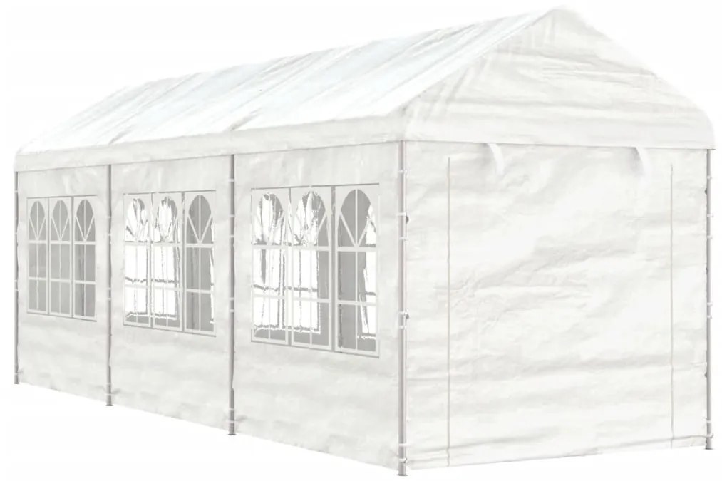 vidaXL Κιόσκι με Τέντα Λευκό 6,69 x 2,28 x 2,69 μ. από Πολυαιθυλένιο