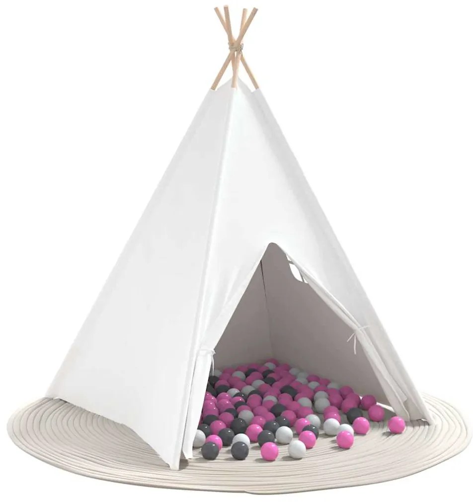 vidaXL Σκηνίτσα Teepee Λευκό 120 x 120 x 150 cm