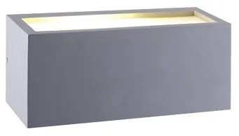 Απλίκα Τοίχου Εξωτερικού Χώρου 2 Όψεων Γκρι CUBE III HI5701 Aca-HI5701-Γκρι HI5701