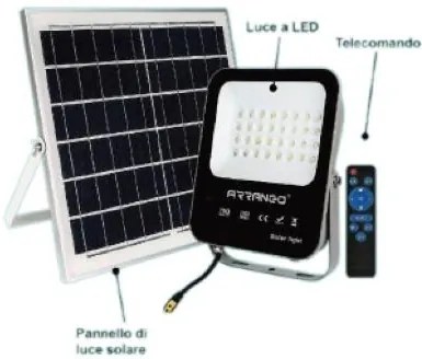 Arrango Στεγανό Ηλιακό Φωτιστικό Δρόμου 100W IP65 με Ανιχνευτή Κίνησης σε Μαύρο Χρώμα AP79195