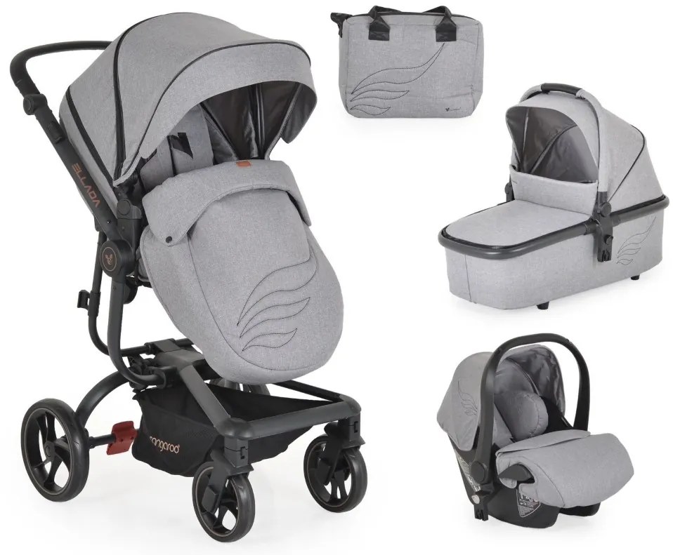 CANGAROO ΠΟΛΥΚΑΡΟΤΣΙ 3 ΣΕ 1 ΚΑΘΙΣΜΑ ΑΥΤΟΚΙΝΗΤΟΥ ΚΑΙ ΚΑΛΑΘΟΥΝΑ ELLADA GREY 3800146235628