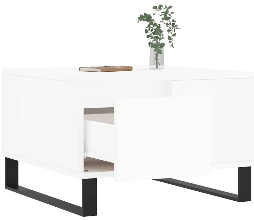 vidaXL Τραπεζάκι Σαλονιού Λευκό 55x55x36,5 εκ. από Επεξεργασμένο Ξύλο
