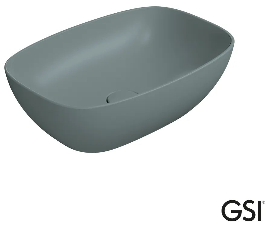 GSI Nubes Επιτραπέζιος Νιπτήρας Πορσελάνης 50x35εκ Ghiaccio