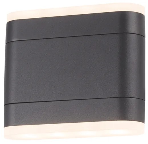 LED SMD WALL LUMINAIRE 9W 480LM 110° 230V AC 3.000K DARK GREY CRI80 IP54 30.000HRS ACA LG5381