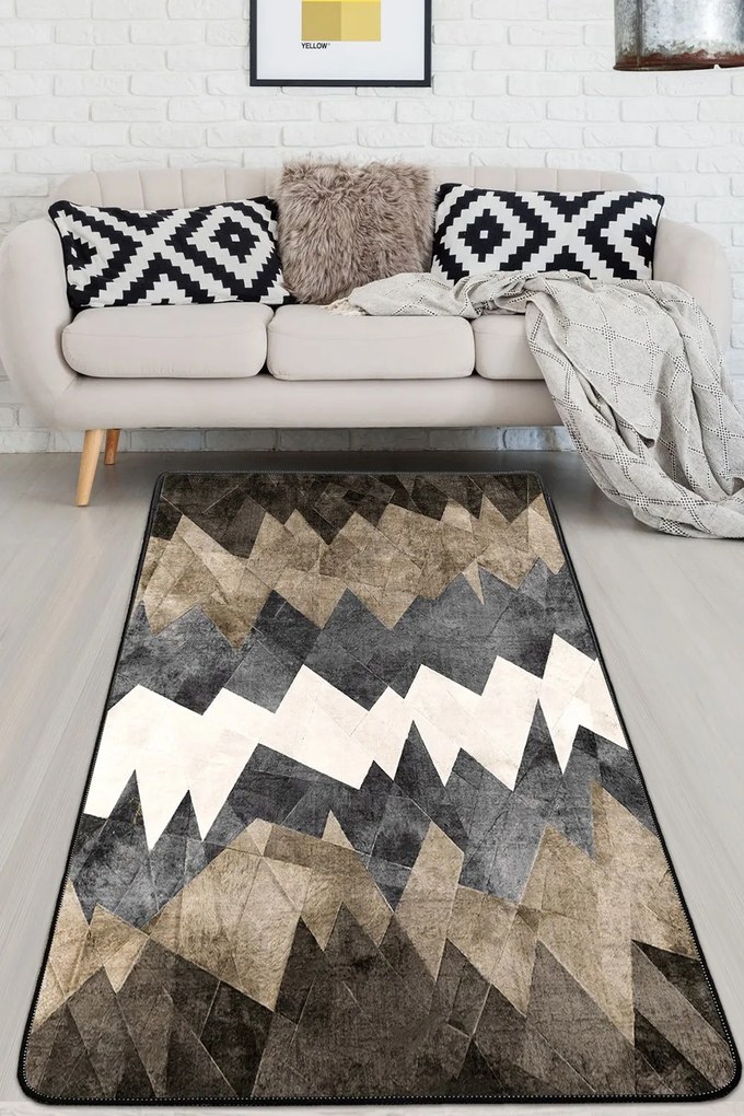 Χαλί Derwald 399CHL1133 Brown-Grey Conceptum Hypnose 80X100cm