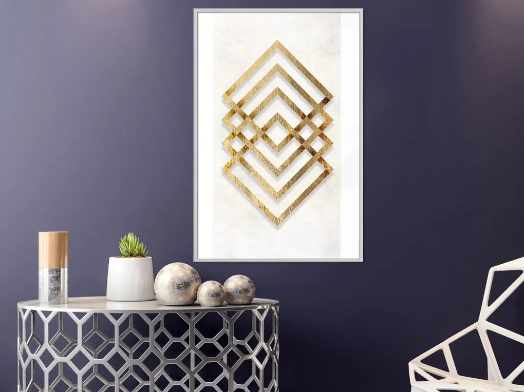 Αφίσα - Golden Inlay - 20x30 - Χρυσό - Με πασπαρτού