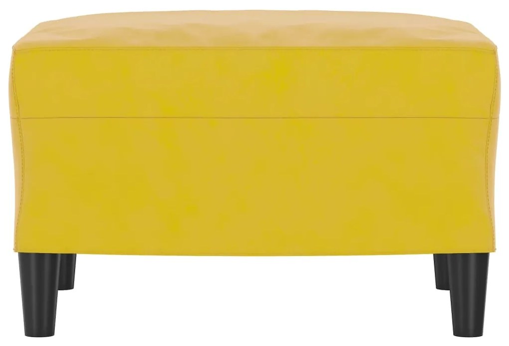 vidaXL Υποπόδιο Κίτρινο 60x50x41 εκ. Βελούδινο