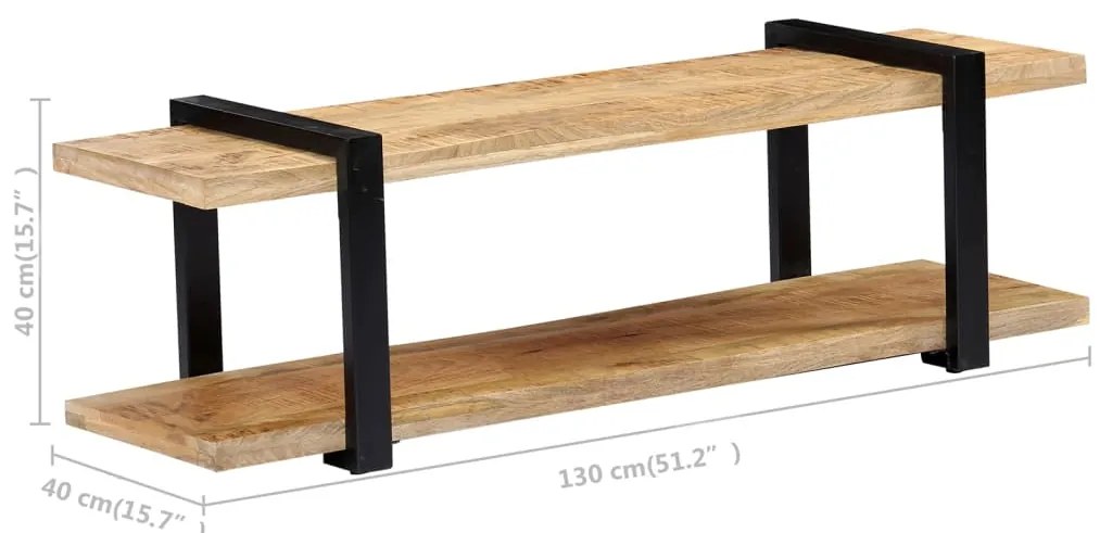 vidaXL Έπιπλο Τηλεόρασης 130 x 40 x 40 εκ. από Μασίφ Ξύλο Μάνγκο