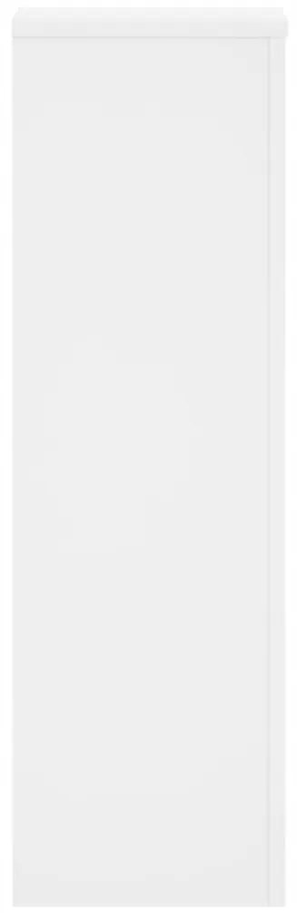 vidaXL Βάσεις Φυτών 2 τεμ. Λευκές 25x25x80 εκ. από Επεξεργασμένο Ξύλο