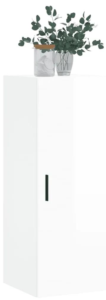 vidaXL Ντουλάπι Τοίχου Γυαλιστερό Λευκό 34,5 x 34 x 90 εκ.