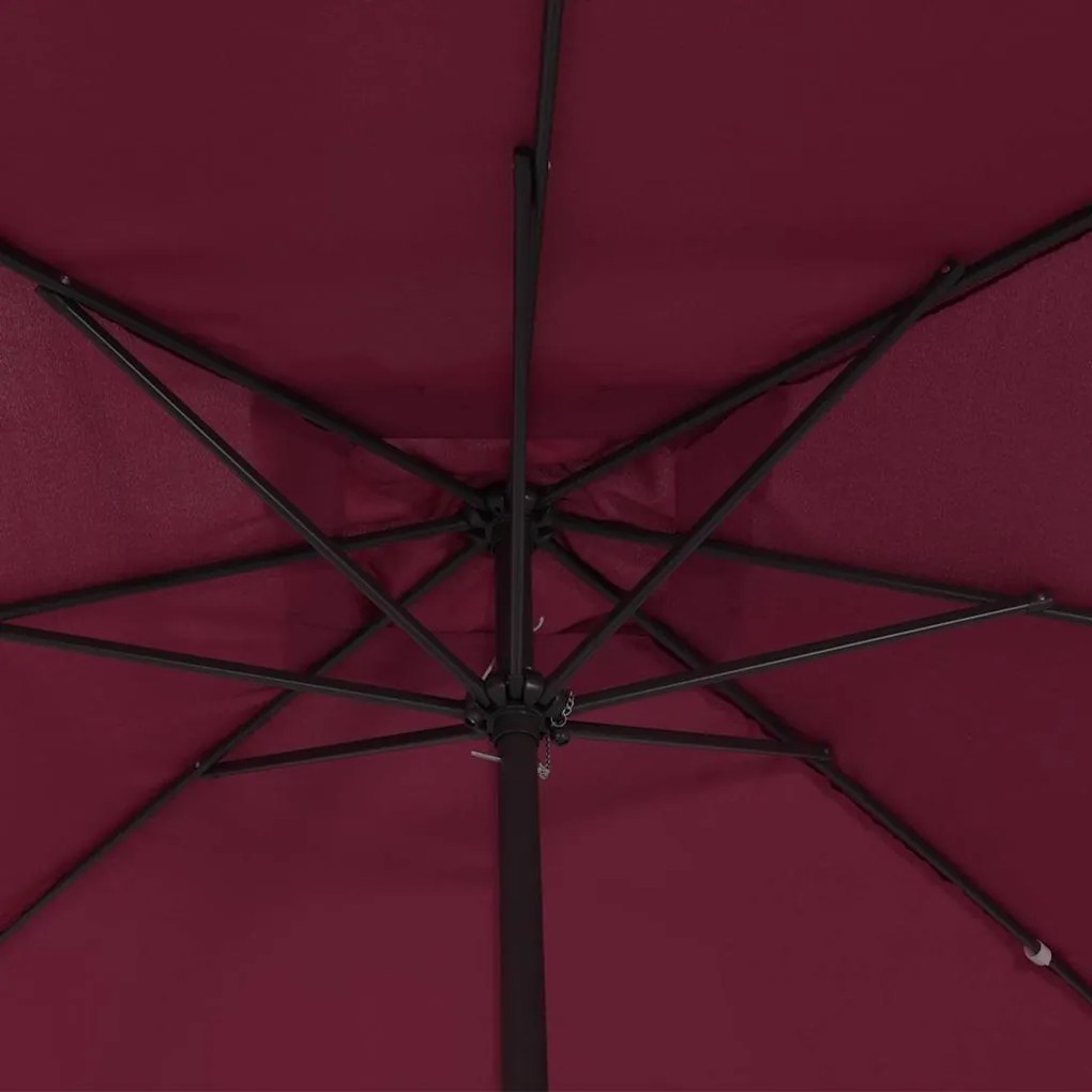 vidaXL Ομπρέλα Κήπου Βεραμάν Κόκκινο 295 x 295 x 245 εκ