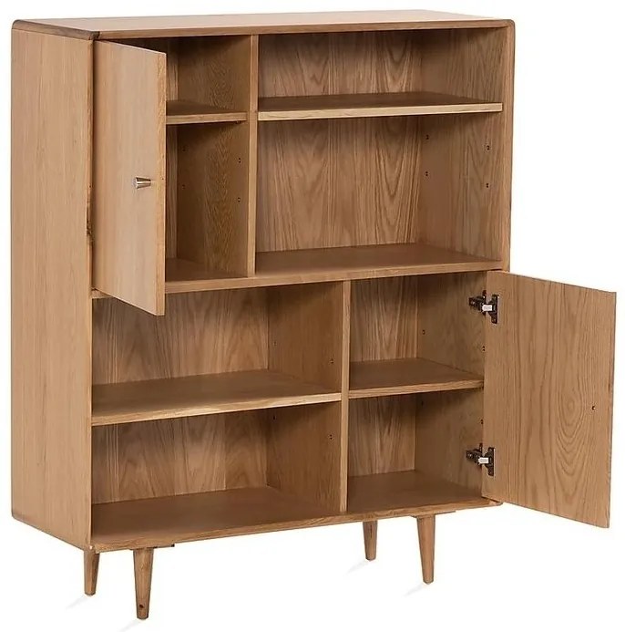 Ντουλάπι Springfield A108, Δρυς, 120x100x35cm, Ράφια, Ξύλο, Μερικώς συναρμολογημένο