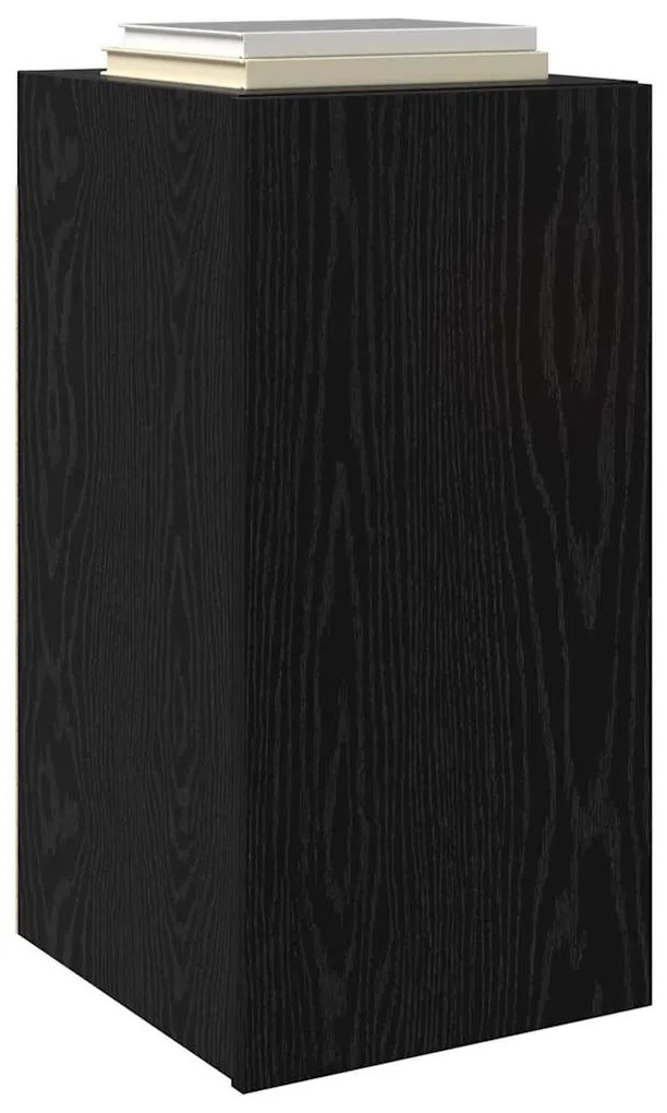vidaXL Τηλεοπτική Κάβα Τοίχου 2 pcs Μαύρη Οξυά 30,5 x 30 x 60 εκ.