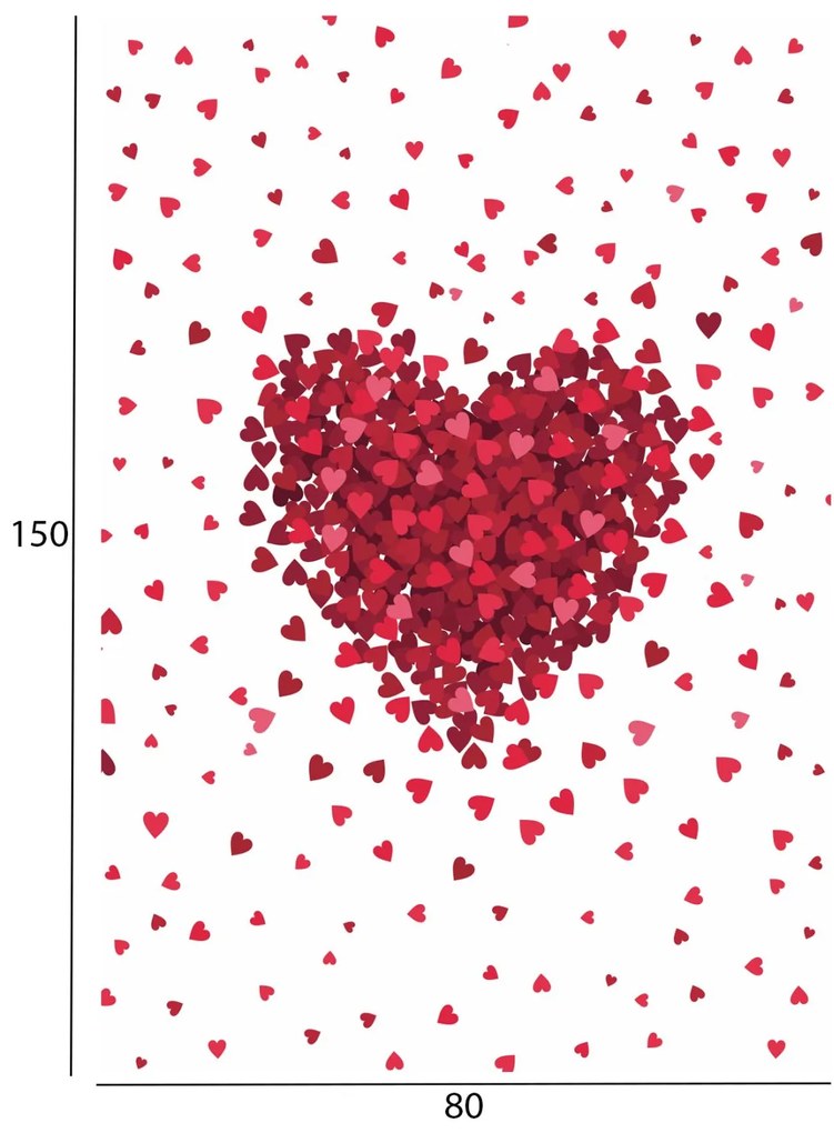 Παιδικό Χαλί Με Κρόσια Λευκό-Κόκκινο 80Χ150 Εκ.