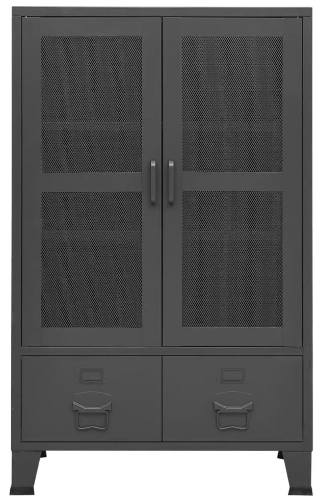 vidaXL Αρχειοθήκη Βιομηχανικού Στιλ Ανθρακί 70 x 40 x 115 εκ. Ατσάλινη
