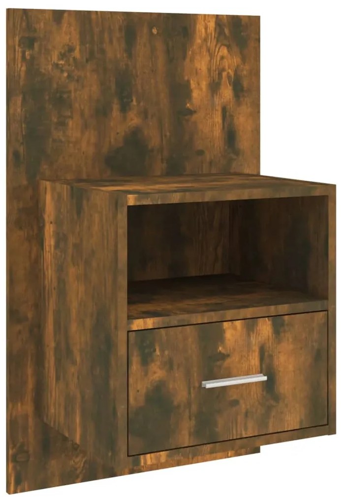 vidaXL Κομοδίνο Επιτοίχιο Καπνιστή Δρυς