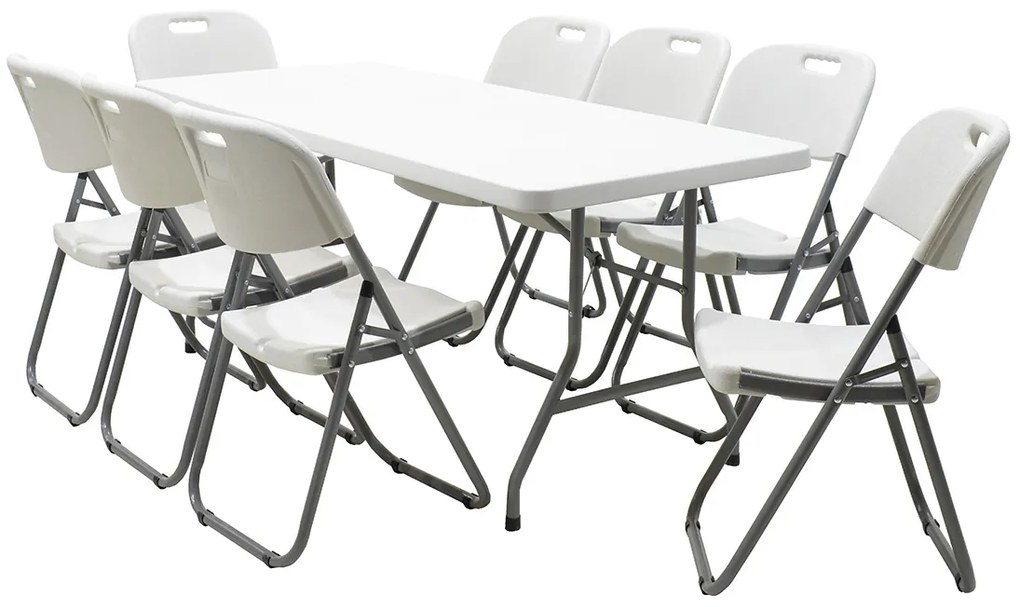 Τραπέζι catering-συνεδρίου Aprilia pakoworld λευκό μονοκόμματη επιφάνεια 183x76x74εκ - Πολυπροπυλένιο - 142-000001