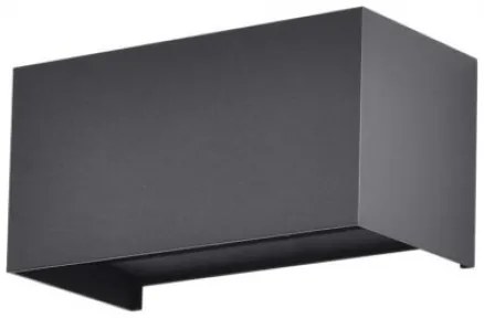 V-TAC LED απλίκα 24W ορθογώνια με μαύρο σώμα 4000K φυσικό λευκό IP65 SKU: 2978