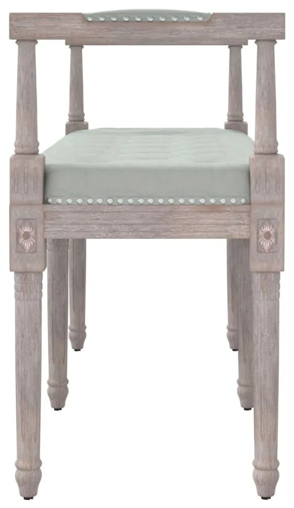 vidaXL Πάγκος Ανοιχτό Γκρι 110 x 40 x 70 εκ. Βελούδινος