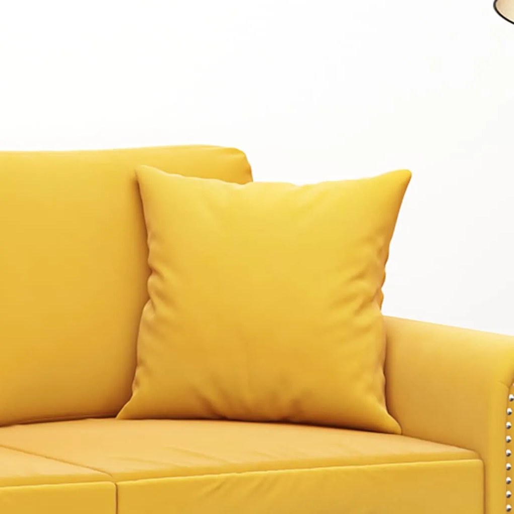 vidaXL Μαξιλάρια Διακοσμητικά 2 τεμ. Κίτρινες 40x40 εκ. Βελούδινα