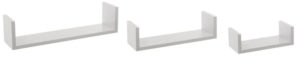 Ράφια Τοίχου (Σετ 3τμχ) F-V Edge White 138955B