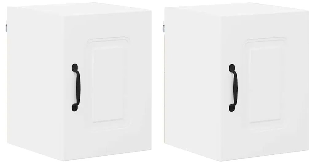 vidaXL Κρεμαστό ντουλάπι κουζίνας με ράφι 2 pcs Λευκό 30 x 31 x 40 εκ.