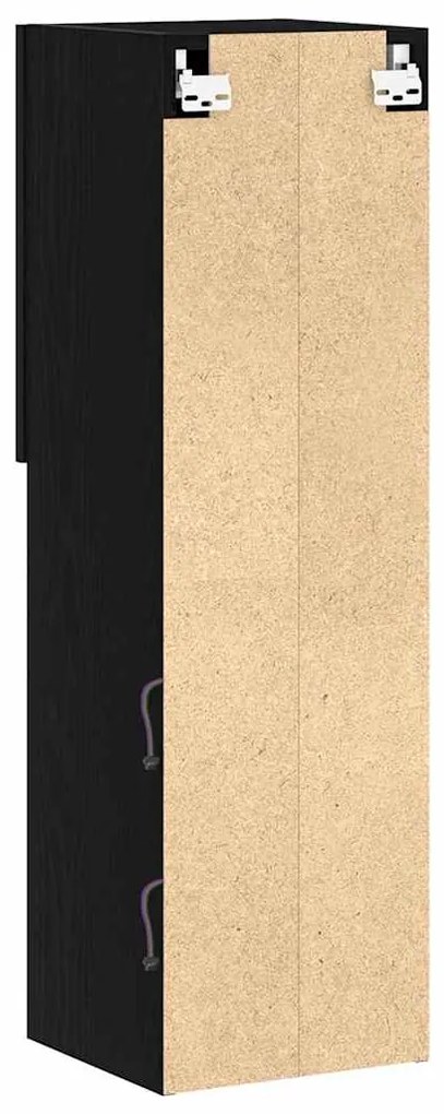 vidaXL Ντουλάπι TV 2 pcs Μαύρο 30.5 x 30 x 102 εκ Επεξεργασμένο ξύλο