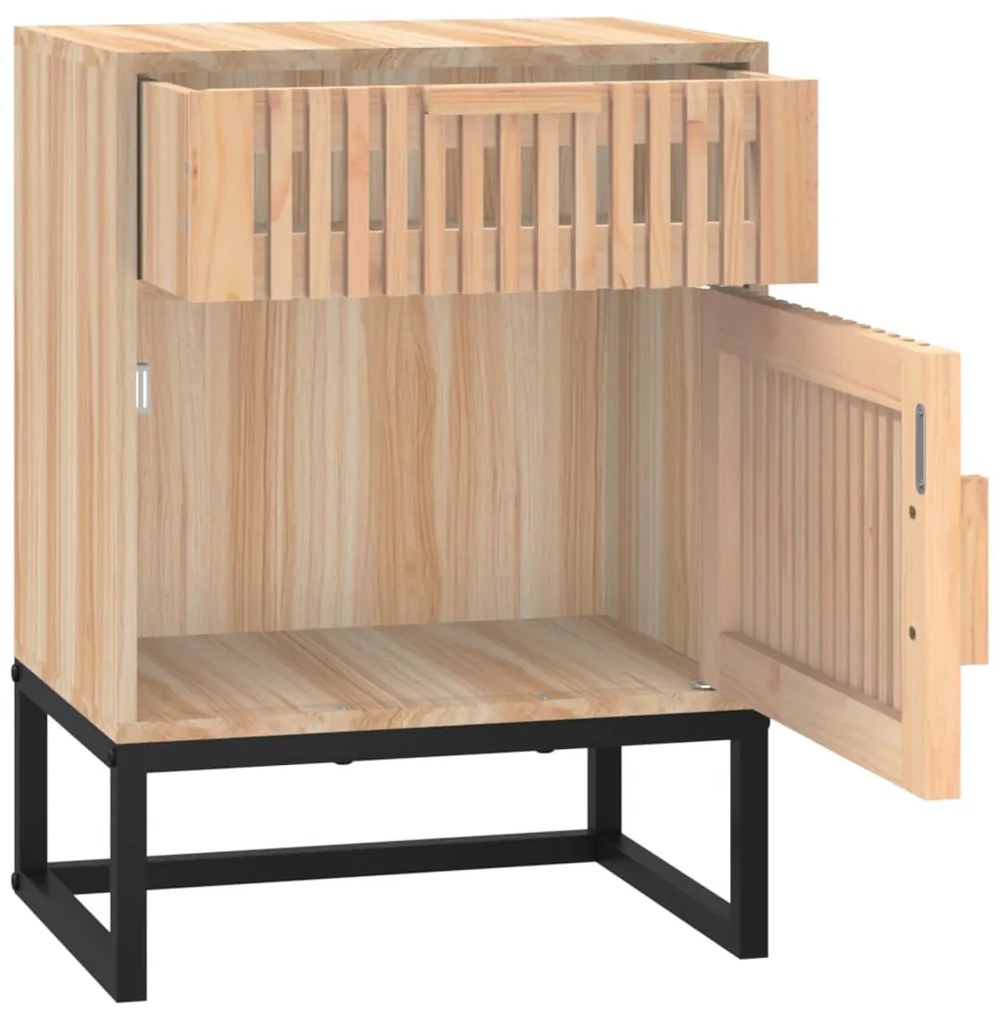 vidaXL Κομοδίνο 40 x 30 x 55,5 εκ. από Επεξεργασμένο Ξύλο &amp; Σίδερο