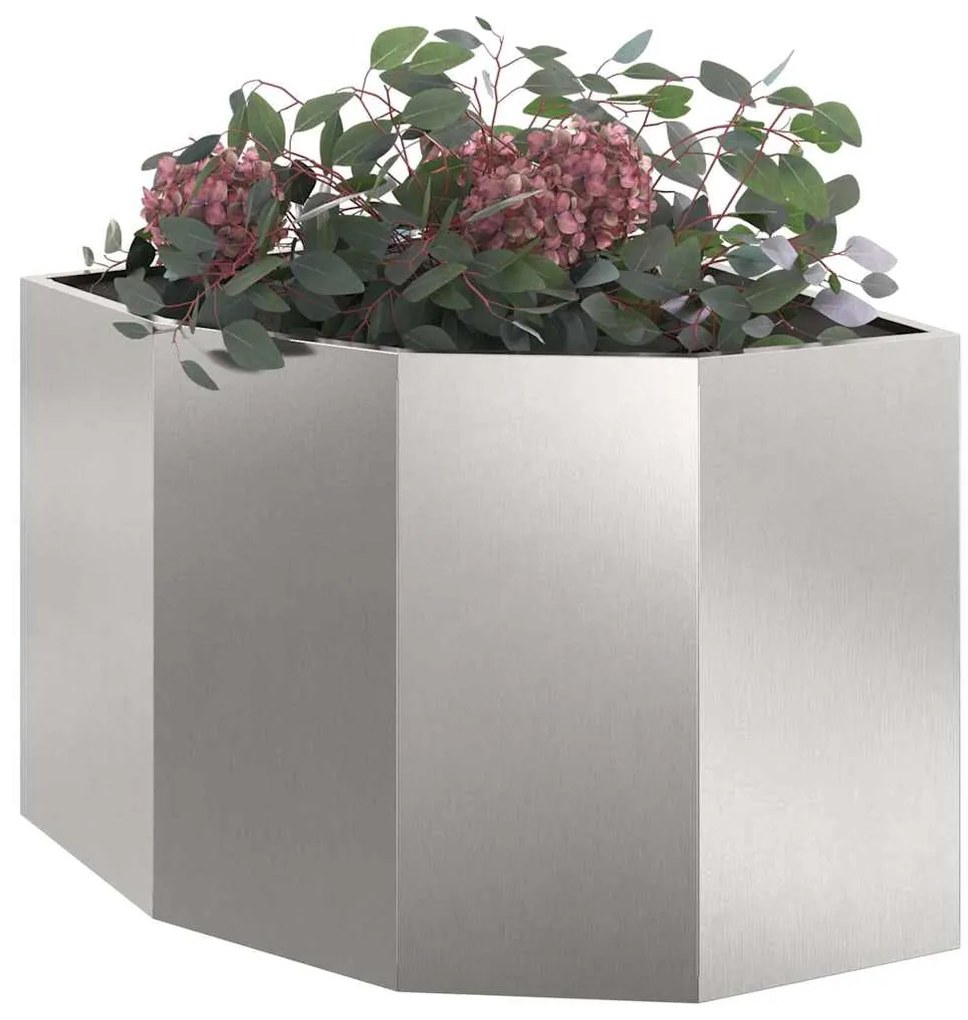 vidaXL Γωνιακό Ροδόδεντρο Ασημί 60 x 60 x 50 εκ Ανοξείδωτο ατσάλι