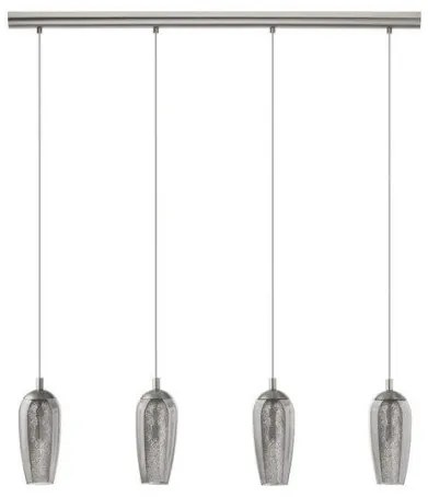 Κρεμαστό Φωτιστικό Οροφής Ράγα LED IP20 4xG9 2.5W FARSALA Ασημί-Χρώμιο 96344 Eglo-96344-Ασημί 96344