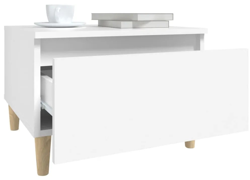 vidaXL Βοηθητικά Τραπέζια 2 τεμ. Λευκά 50x46x35 εκ. Επεξεργασμένο Ξύλο