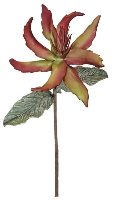 Κλαδί Με Λουλούδι Πράσινο-Μπορντώ Art Et Lumiere 100εκ. 00090