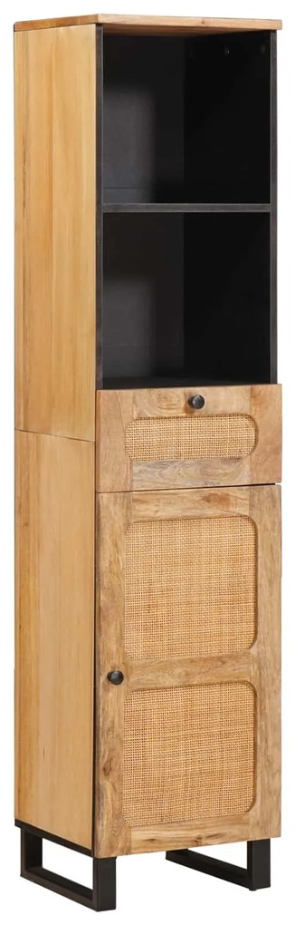 vidaXL Σετ Μπάνιου με συρτάρι με ράφι 3 pcs Φυσικό Στερεό ξύλο μάνγκο