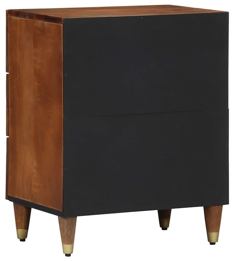 vidaXL Κομοδίνο Μέλι Καφέ 50 x 33 x 62 εκ. Στερεό ξύλο μάνγκο