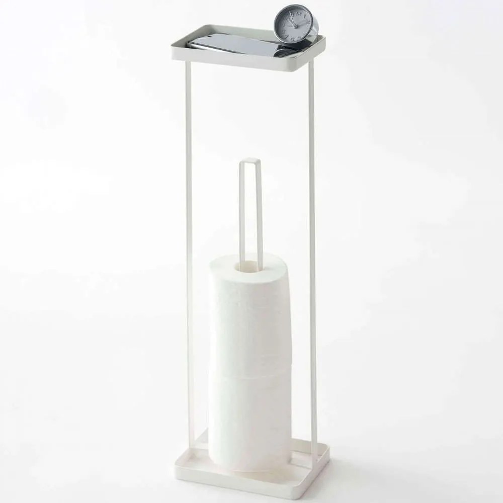 Βάση Χαρτιού Επιδαπέδια Με Δίσκο YMZK7739 16x12x52cm White Yamazaki Steel